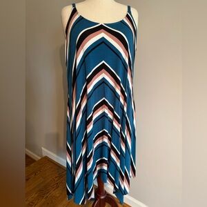Torrid Teal Blue Stripe Supersoft Cami Dress - Torrid Size 3 (22-24, 3X)